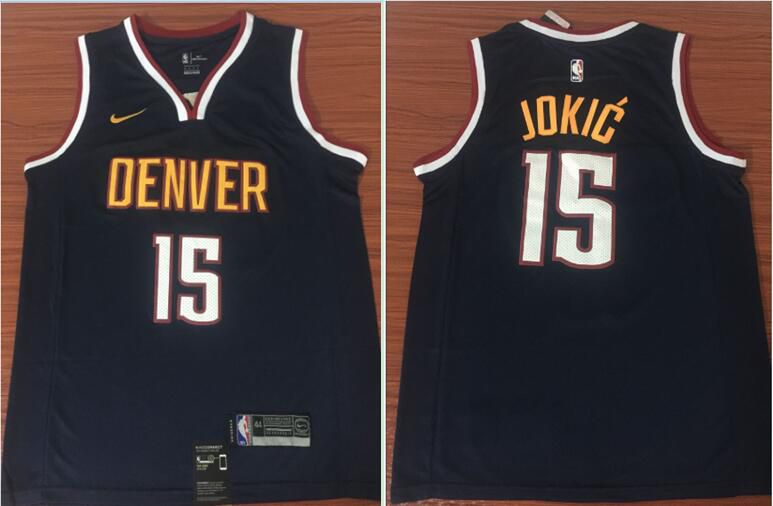 Men Denver Nuggets #15 Jokic Black Game Nike NBA Jerseys->golden state warriors->NBA Jersey